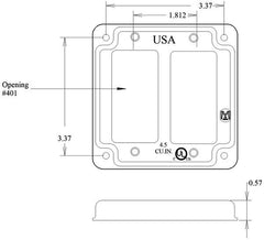 MULBERRY Mulberry Metal Products 11433 4 in. Steel 2-GFCI Receptacle Cover