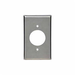 MULBERRY Mulberry 97111 Standard Receptacle Wallplate, 1 Gang, 2-3/4 in W x 4-1/2 in H, 430 Stainless Steel