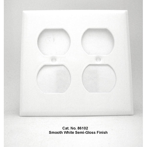 MULBERRY Mulberry 86102 Receptacle Wall Plate Standard 2 Gangs 4.5 In H x 4.562 In W
