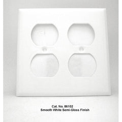 MULBERRY Mulberry 86102 Receptacle Wall Plate Standard 2 Gangs 4.5 In H x 4.562 In W