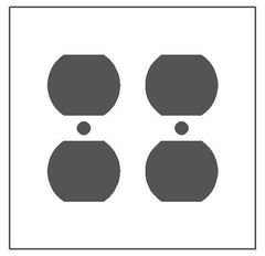 MULBERRY Mulberry 86102 Receptacle Wall Plate Standard 2 Gangs 4.5 In H x 4.562 In W