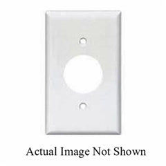 MULBERRY Mulberry 86111 Standard Receptacle Wallplate, 1 Gang, 2-3/4 in W x 4-1/2 in H
