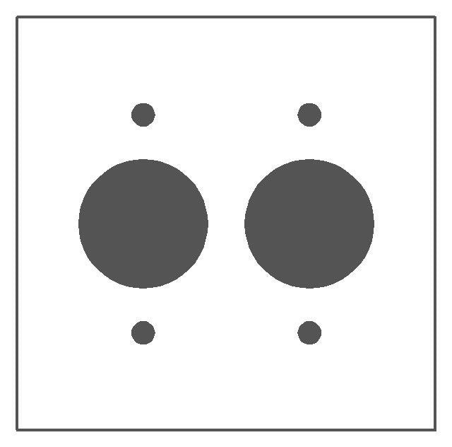 MULBERRY Mulberry 97092 Standard Receptacle Wallplate, 2 Gangs, 4.5 in H x 4.562 in W, 430 Stainless Steel