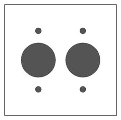 MULBERRY Mulberry 97092 Standard Receptacle Wallplate, 2 Gangs, 4.5 in H x 4.562 in W, 430 Stainless Steel