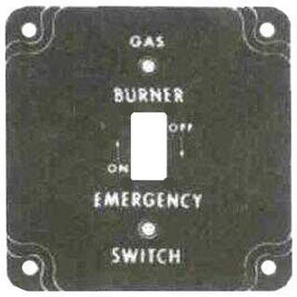 MULBERRY Mulberry 41025 4 in. Square Single Gang Steel Gas Burner Cover