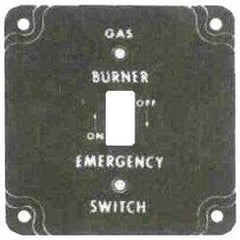 MULBERRY Mulberry 41025 4 in. Square Single Gang Steel Gas Burner Cover