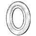 MULBERRY Mulberry 40047 Galvanized Steel Flat Reducing Washer 4-Inch x 2-1/2-Inch