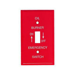 MULBERRY Mulberry 41001 Single Gang Steel Oil Burner Switch Box Plate