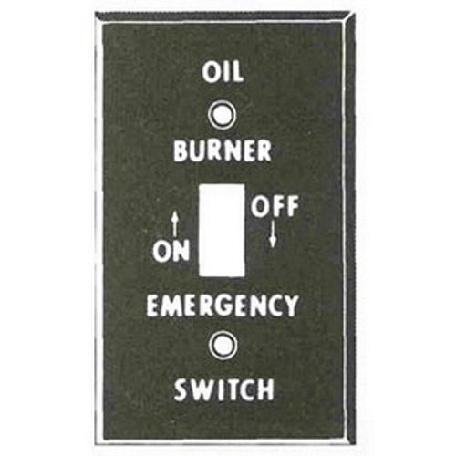 MULBERRY Mulberry 41001 Single Gang Steel Oil Burner Switch Box Plate