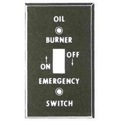 MULBERRY Mulberry 41001 Single Gang Steel Oil Burner Switch Box Plate