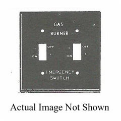 MULBERRY Mulberry 41021 Gas Burner Plate 2-Gang Rectangular Steel Red