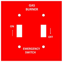 MULBERRY Mulberry 41021 Gas Burner Plate 2-Gang Rectangular Steel Red
