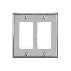 MULBERRY Mulberry 97402 Standard Receptacle Wallplate, 2 Gang, 4.562 in W x 4.5 in H