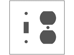 MULBERRY Mulberry 97532 Standard Combination Wall Plate 2 Gangs 430 Stainless Steel