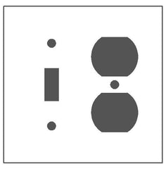 MULBERRY Mulberry 97532 Standard Combination Wall Plate 2 Gangs 430 Stainless Steel