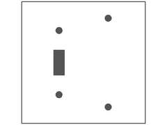 MULBERRY Mulberry 97522 Standard Combination Wall Plate, 2 Gangs, 4.5 in H x 4.562 in W, 430 Stainless Steel