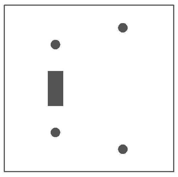 MULBERRY Mulberry 97522 Standard Combination Wall Plate, 2 Gangs, 4.5 in H x 4.562 in W, 430 Stainless Steel
