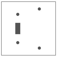 MULBERRY Mulberry 97522 Standard Combination Wall Plate, 2 Gangs, 4.5 in H x 4.562 in W, 430 Stainless Steel