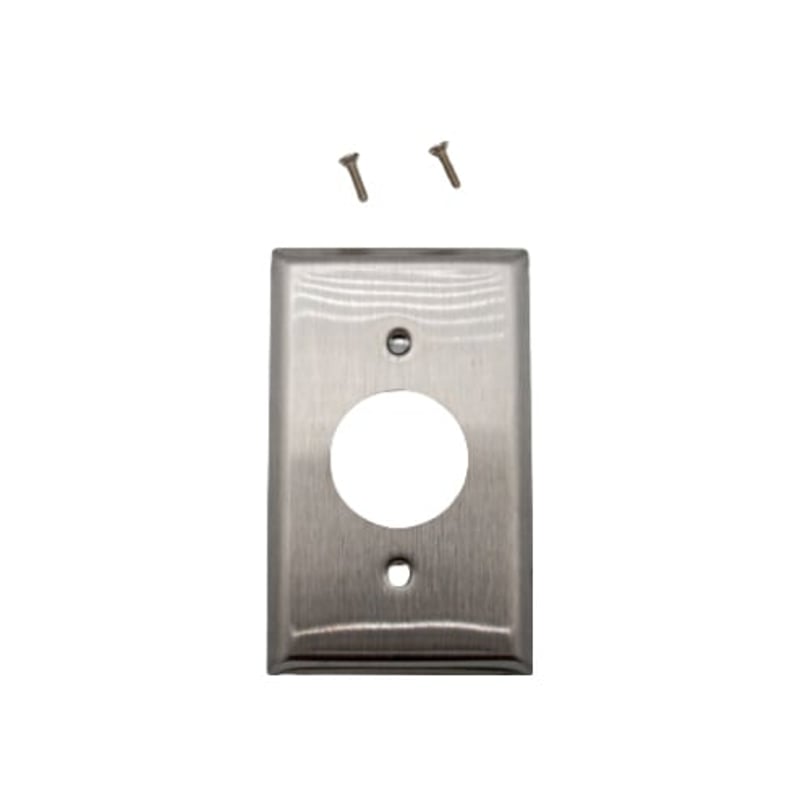 MULBERRY Mulberry 97091 1 Gang Stainless Steel Receptacle Wallplate