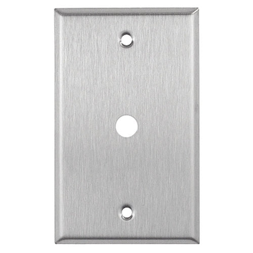 MULBERRY Mulberry 97201 Phone Wallplate, 1 Gang, Stainless Steel, Surface Mount