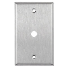 MULBERRY Mulberry 97201 Phone Wallplate, 1 Gang, Stainless Steel, Surface Mount