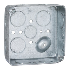 RACO RACO 191 Square Box, Steel, 21 cu-in, 12 Knockouts
