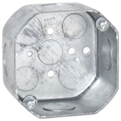 RACO RACO 166 4 Octagon Box 2-1/8 Deep (3) 1/2 in (6) 3/4 in KO