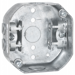 RACO RACO 153 4 Octagon Box 1-1/2 Deep Three 1/2 KO's & AC/MC/Flex Clamps