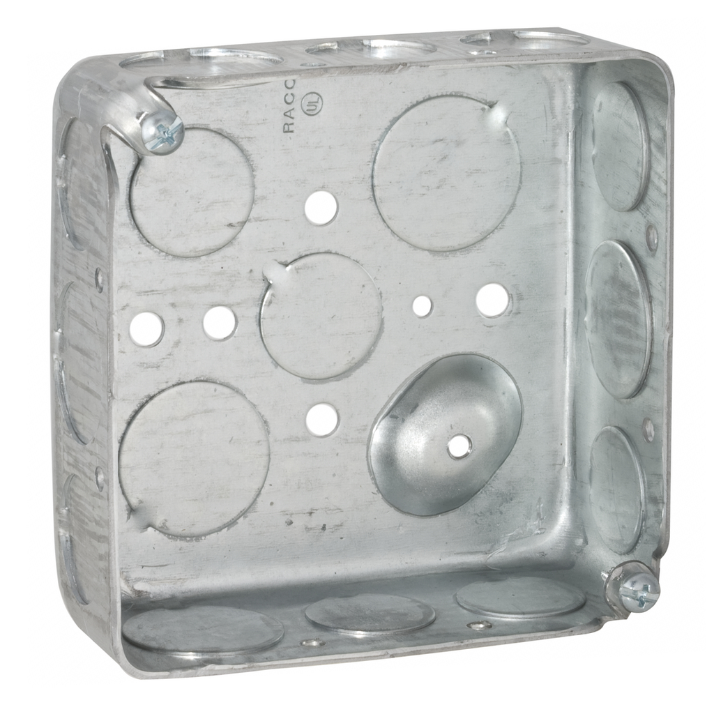 RACO RACO 192 Square Box, 4 Inch Square, 1-1/2 Inch Deep
