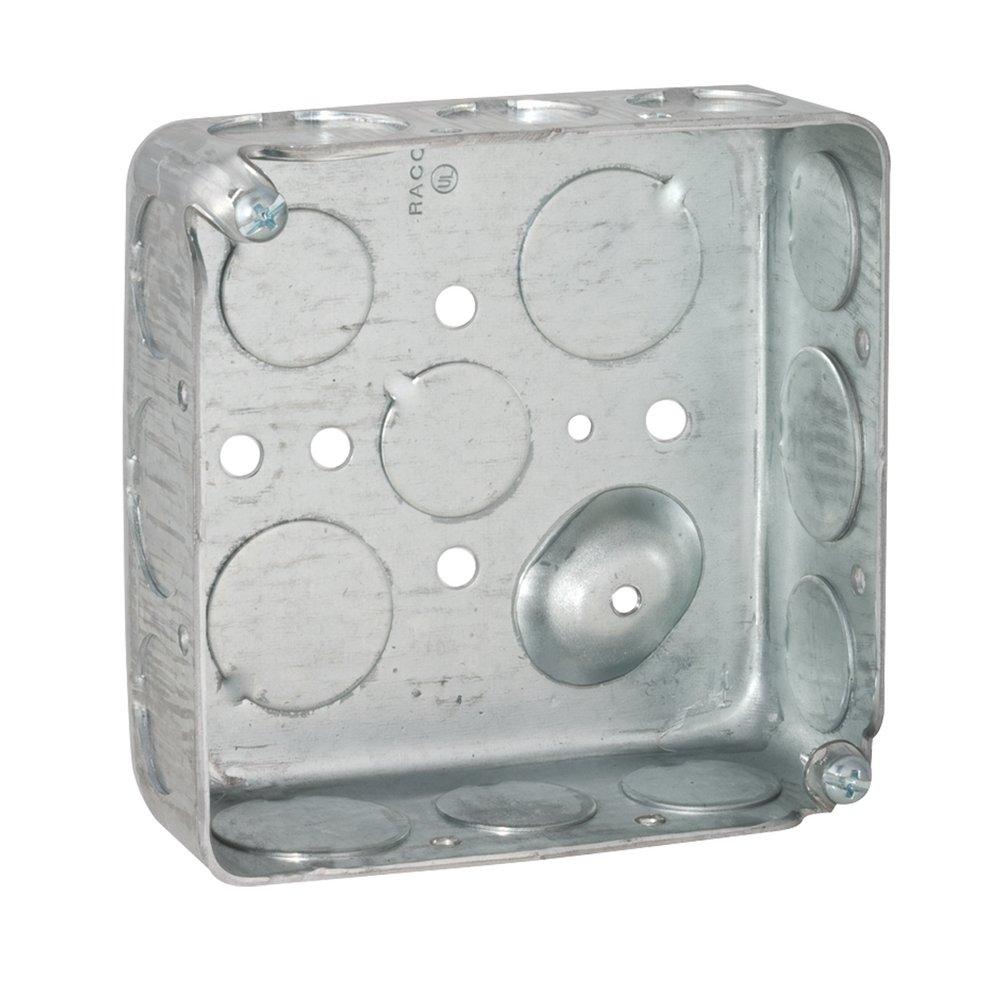 RACO RACO 192 Square Box, 4 Inch Square, 1-1/2 Inch Deep