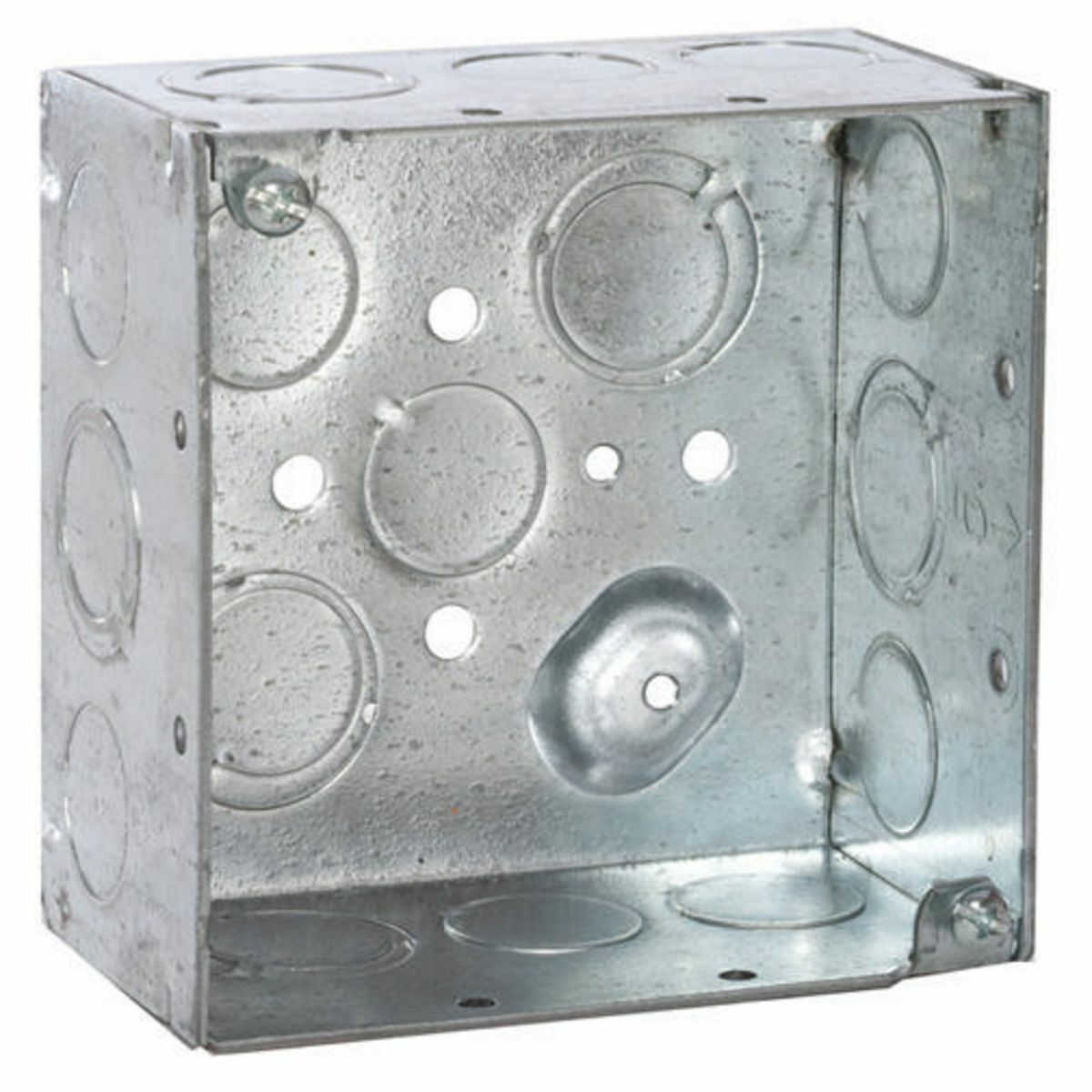 RACO RACO 232 Square Box, Steel, 30.3 cu-in Capacity, 2 Gangs, (16) Knockouts