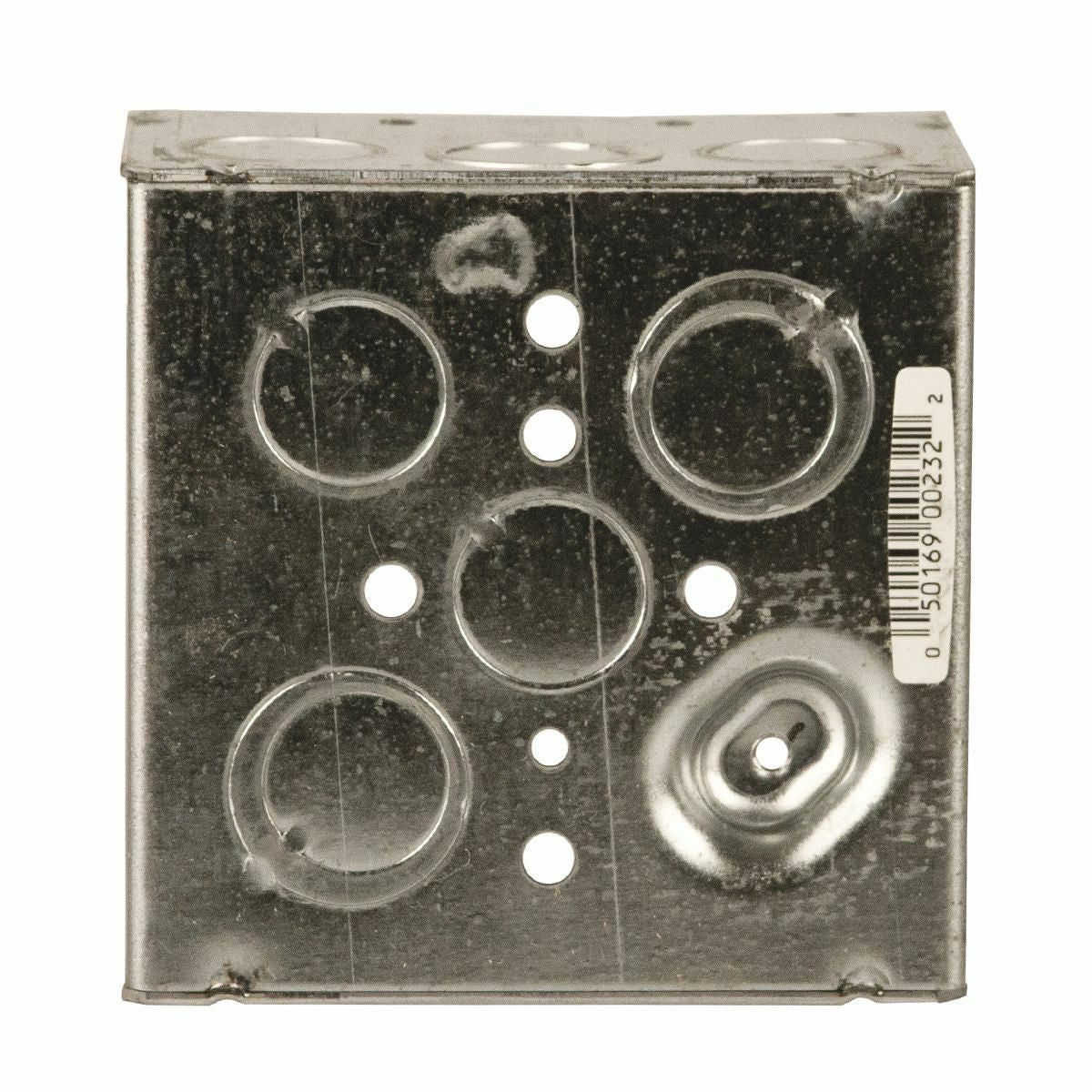 RACO RACO 232 Square Box, Steel, 30.3 cu-in Capacity, 2 Gangs, (16) Knockouts