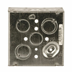 RACO RACO 232 Square Box, Steel, 30.3 cu-in Capacity, 2 Gangs, (16) Knockouts