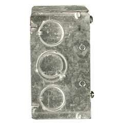 RACO RACO 232 Square Box, Steel, 30.3 cu-in Capacity, 2 Gangs, (16) Knockouts