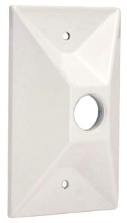 RACO Raco 5186-1 Powder Coated Die Cast Aluminum 1-Gang Rectangular Cluster Cover 2.844 Inch x 1.063 Inch x 4.594 Inch