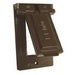 RACO Raco 5103-2 Powder Coated Die Cast 1-Gang Self Closing Vertical Flip Cover 4-9/16 Inch x 2-13/16 Inch x 51/64 Inch