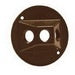 RACO Raco 5197-2 Powder Coated Die Cast 3-Gang Three Threaded Outlets Cluster Cover 4-1/8 Inch Bronze