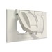 RACO Raco 5180-1 White Powder Coated Die Cast Aluminum 1-Gang Self-Closing Single Lid with Gasket Weatherproof Flip Cover 4-9/16 Inch x 1 Inch x 2-13/16 Inch