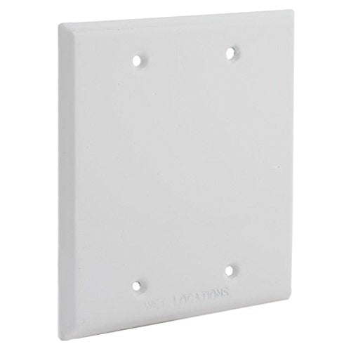 RACO Raco 5175-1 Powder Coated Aluminum Square Blank Cover 4-1/2 Inch x 4-1/2 Inch White