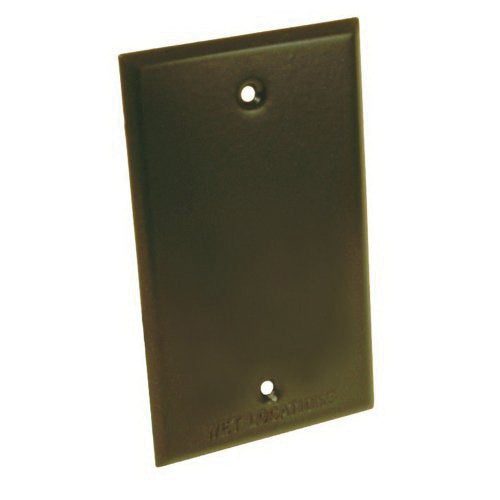RACO Raco 5173-2 Powder Coated Rugged Metal 1-Gang Weatherproof Flat Cover 4.531 Inch x 2.781 Inch x 0.125 Inch