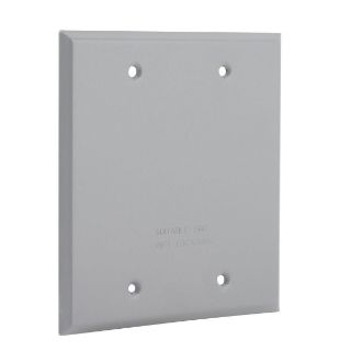 RACO Raco 5175-0 2-Gang Blank Cover Power Coated Gray
