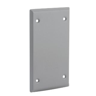 RACO BELL 5174-0 RAC 1G VERT/HORIZ WP COVER BOX MT BLANK GRAY