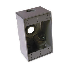 RACO Raco 5330-0 Powder Coated Die Cast Aluminum 1-Gang Weatherproof Electrical Box With Lug 2-3/4 Inch x 4-1/2 Inch x 2 Inch