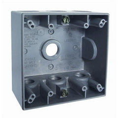 RACO Raco 5340-0 2-Gang Weatherproof Electrical Box With Lug 4-1/2 Inch x 4-1/2 Inch x 2 Inch