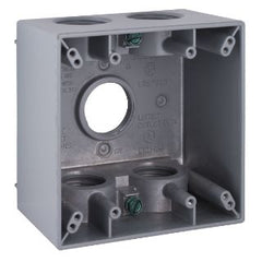 RACO Bell 5389-0 RAC 2-Gang Weatherproof Electrical Box with Lug 4-1/2 Inch x 4-1/2 Inch x 2-5/8 Inch