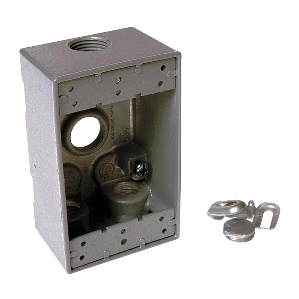 RACO Raco 5321-0 RAC 1-Gang Weatherproof Electrical Box 2-3/4 Inch x 4-1/2 Inch NEMA 3R