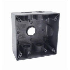 RACO Raco 5345-0 RAC 2G Weatherproof Box with Five Outlets Gray