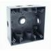 RACO Raco 5338-0 Powder Coated Die Cast Aluminum 2-Gang Weatherproof Electrical Box With Lug 4-1/2 Inch x 4-1/2 Inch x 2 Inch
