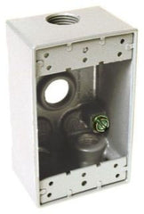 RACO Raco 5321-1 Powder Coated Die-Cast Aluminum 1-Gang Weatherproof Electrical Box With Lug 2-3/4 Inch x 4-1/2 Inch