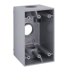RACO Bell 5386-0 RAC 1G WP Deep Box (3) 3/4 In. Outlets